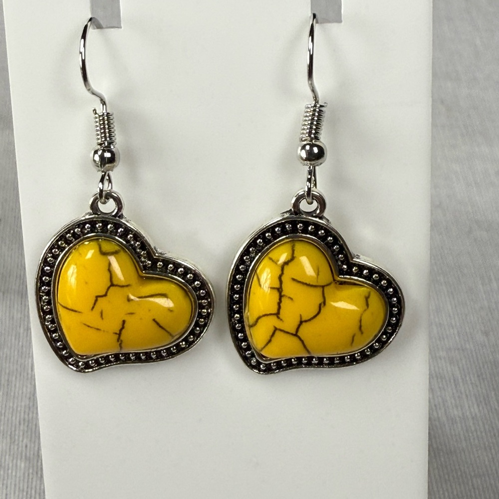 Hook Yellow Turquoise Earrings